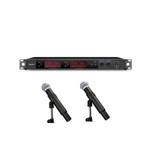 China Pilot Tone Squelch UHF Wireless Microphone 120MHz Bandwide With OLED Display factory