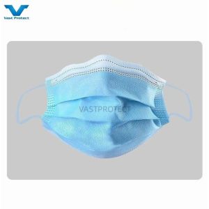 ISO13485 Disposable Dust Mask Blue Earloop Type iir Layers 3 Ply