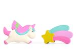 TPR Indestructible Rubber Dog Toys Star And Unicorn Shaped Floating