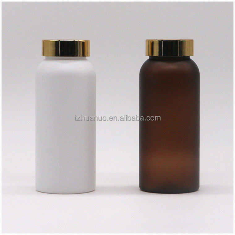 250ML PET Plastic Bottle for Supplement Pill Capsule Tablet Storage Container Matt Finish