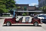 Customized Color 11 Passengers Electric Sightseeing Bus With Classic Metal