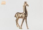 Standing Gold Leaf Polyresin Animal Figurines Zebra Sculpture Table Statue Decor