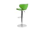 Soft Modern Green Bar Stools with Electroplate Metal Legs
