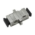 Metal SC Simplex Adapter , Fibre Optic Coupler With Dust Caps
