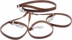 3 Way Handmade Dog Leather Leashes For 3 Dogs 360° Swivel Rotate Freely