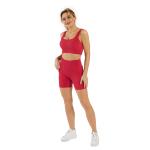 Drawstring Workout Outfits For Women 2 Piece Seamless Ribbed Set