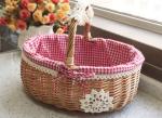 Handmade Natural Willow Wicker Picnic Basket Cheap Lunch Bags Hot sale products