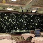 Backdrop Starlit Golden Yellow Drape LED Wedding Cloth with Warm White LED Star