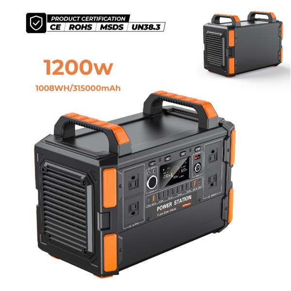 China LiFePO4 Battery Power Station 1200W Portable Solar Panel Power Station With MPPT Controller factory