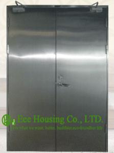 China Customized Double-leaf Stainless steel fire rated emergency exit door Manufactuer In China factory