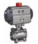Stainless Steel Fixed Pneumatic Ball Valve DN15 - DN50 Thread Connection