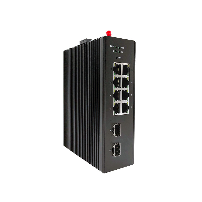 10 Port Industrial Gigabit Ethernet Switch Nor Managed With 2 SFP