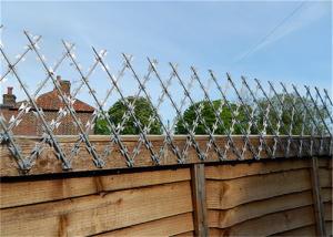 China Blade Barbed Mesh 450mm Coil Diameter Concertina Bto22 Fencing Sale Flat Razor Wire factory