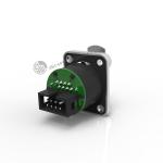 IP44 Rj45 Connector Industrial Solder Male Female 8pin Horn Straight Plug