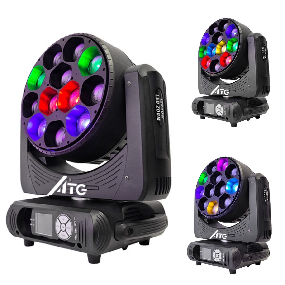 3- 90w Mobile Head Titanic 9090 Lights for Club Bar Dj Show Stage Lighting LED RGBW
