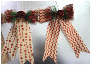 China Ribbon Bow Present Wrapping Accessories Merry Christmas Tree Decoration Classical Linen factory