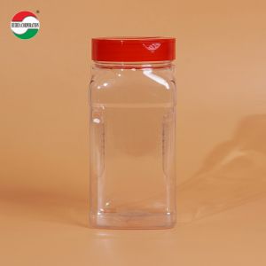 425ML Wholesale Sample Provided Plastic Spice Jars Bottles Containers With Red
