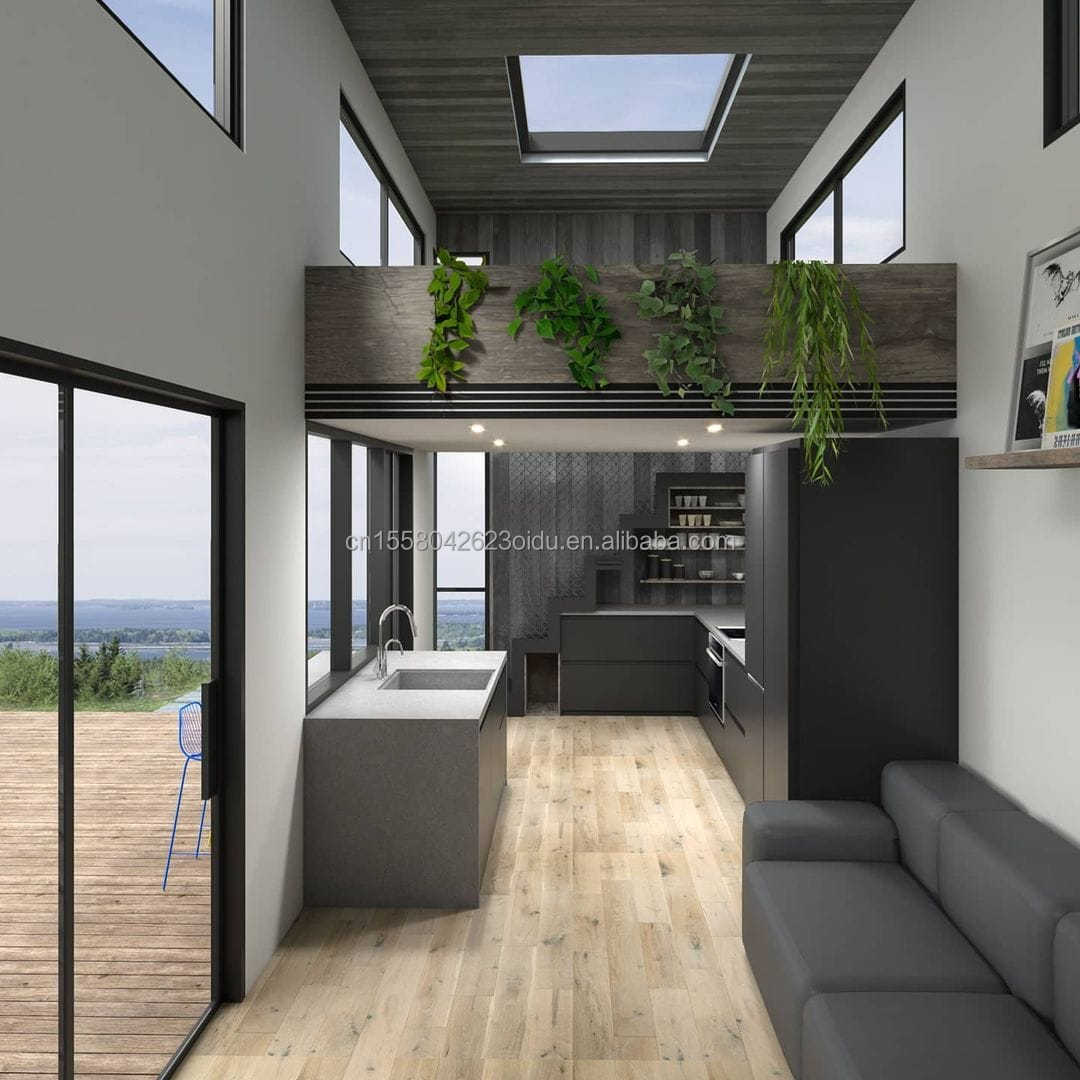 Expandable Log Container Houses Customized Two/Three Bedrooms Luxury Prefabricated Wood Family House