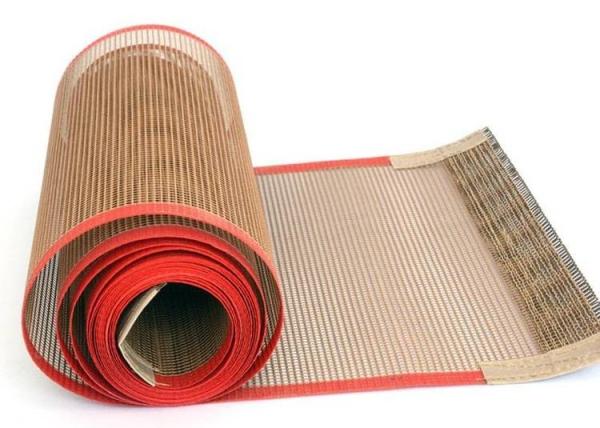 Heat Resistant Fiberglass Mesh Ptfe Conveyor Belts Good Air Permeability Non