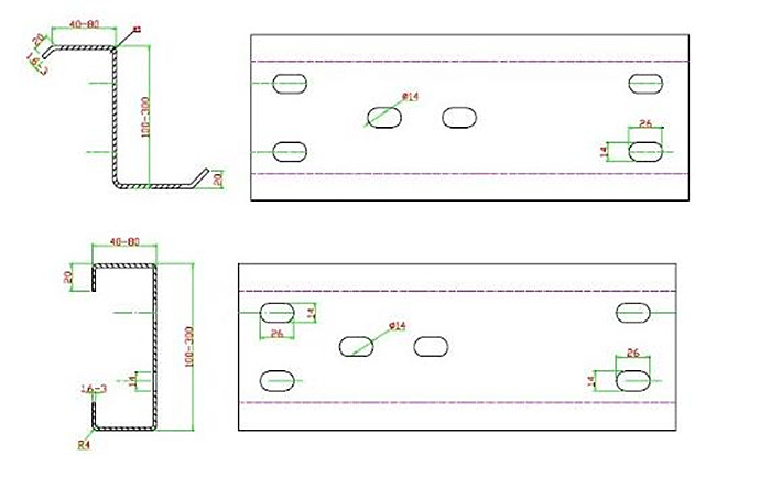Fully Automatic Change the Size CZ Steel Purlin Channel Shape Making Roll Forming Machine