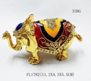 China Thailand Gifts Trinket Box Elephant Shape Jewelry Boxes for gift fashion elephant enamel jewelry box factory