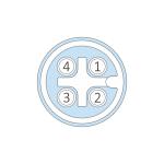 Screw Termination M12 Circular Connector 5 Pin A Code Female 90 Degree Field