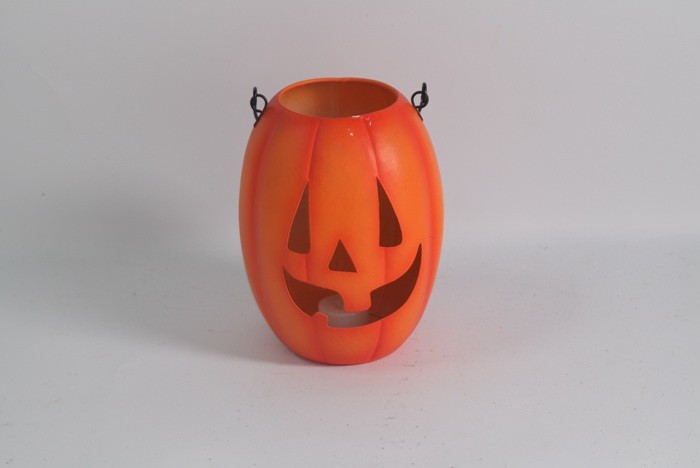Halloween Pumpkin Light Shape Electric Lantern Orange White Ghost Face