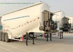 48-60cbm Tri Axle Tank Semi Trailer For Carry Bulk Cement With Carbon Steel Tank
