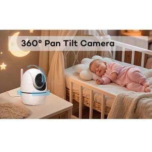 5 Inch Baby Monitor With Camera Video Nanny Security Night Vision Temperature