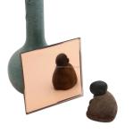Bathroom Dressing Decorative Silver Glass Mirror with Tinted Pink Double-Coated