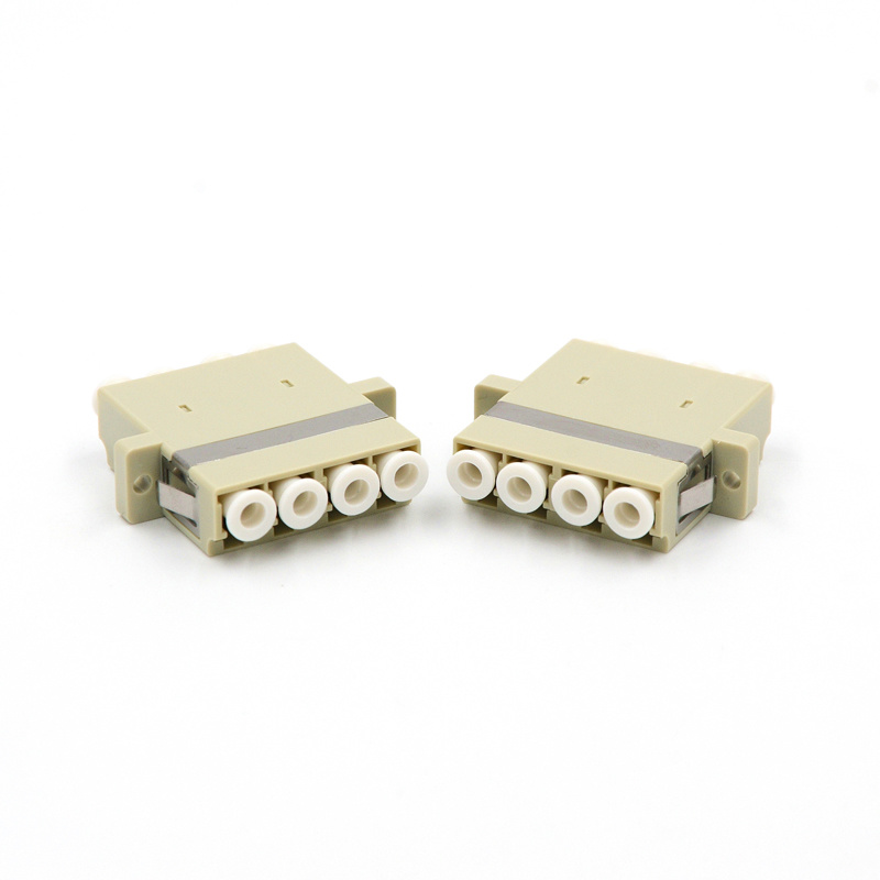 FTTH Optical Fiber LC Upc Multimode Quad Om1 Om2 Duplex Coupler Fiber Optic Connector Adapter with Flange
