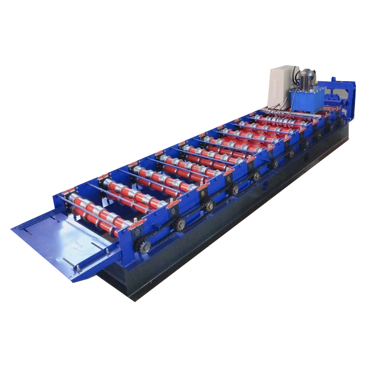 Roof Tile Trapezoidal Sheet Roll Forming Machine Sidewall 16mm Under Frame 300 H-Beam