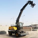 Engineering Wheel Hydraulic Excavator Machine Digging Trenches Wheeled Digger