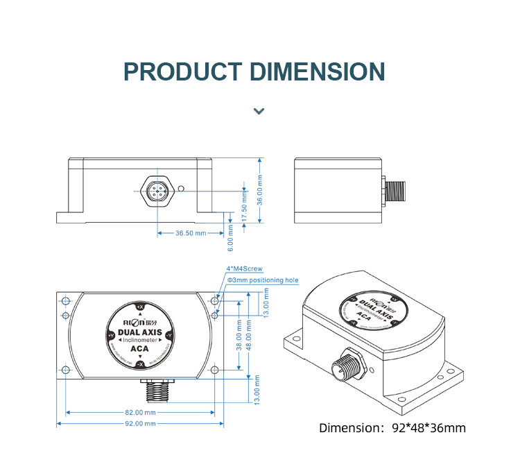 Building 2 Axis Inclinometer , Precise Tilt Sensor Inclinometer