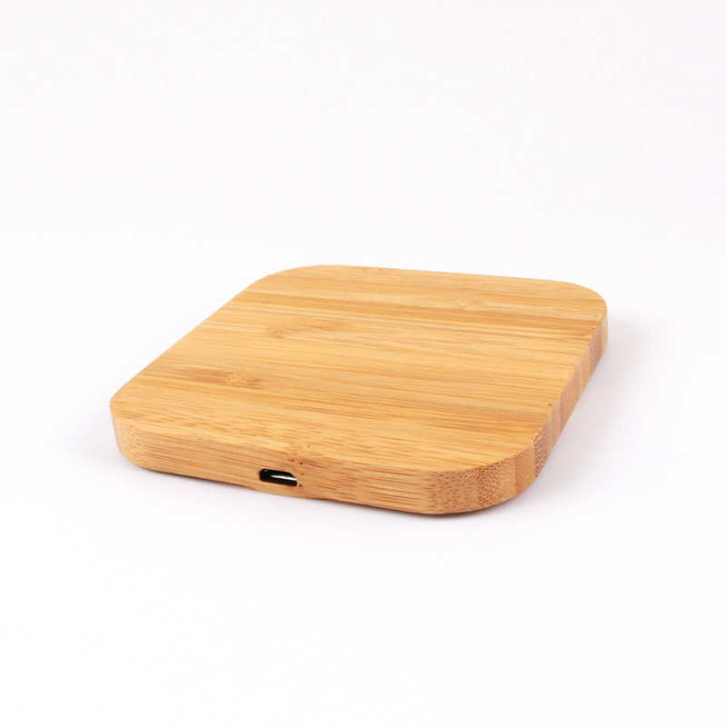 Bamboo Material Multifunction Wireless Charger 10W 15W Engrave Logo For Phone