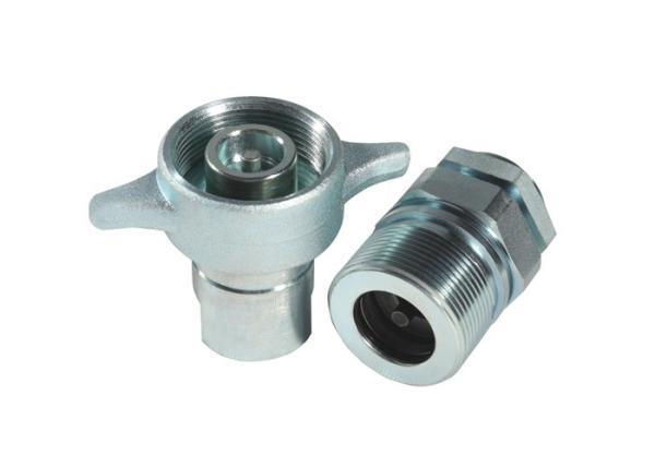 3/4" Steel Hydraulic Threaded Quick Connect Under Pressure Screw Compatible With