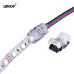 5v 12v 24v 4 Pin Led Strip Connector Solder Free For 8mm 10mm Rgb Strip Lights