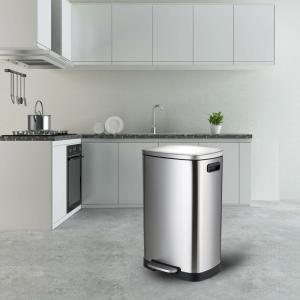 China Smudge Proof 50L Stainless Steel Trash Bin factory