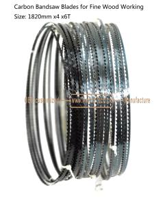 China Carbon Bandsaw Blades for Fine Wood Working Size: 1820mm x4x6T factory