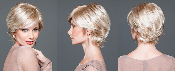 Blonde Soft Short Synthetic Wigs High Temperature Fiber For White Women