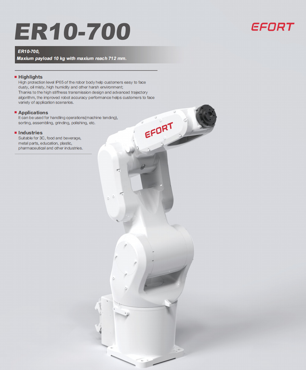 Desktop Robot In Handling Operations Machine Tending Sorting Assembling Grinding Polishing For 3C Metal Parts ER10-700