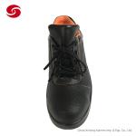 PU Rubber Work Shoes Safety Shoes Footwear with Embossed Leather