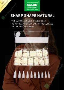 China 500pcs Sharp Shape Lady French Style Artificial False Nails Half Tips and Full Cover False Nail factory