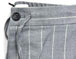 Stylish Custom Made Mens Pants Grey Stripe All Cotton Breathable Shorts