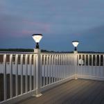 Landscape Sensor Yard Garden Fence Led Post Lamp Outside Pole 5V 4.5W 26x26x25cm