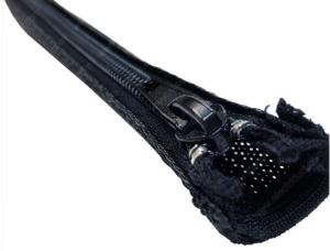 China Flexible Black PET Zipper Cable Sleeve Braided Wrap For Wire Protection factory