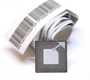 China 50*50mm Loss Prevention Anti Theft EAS Adhesive 5X5 Anti Theft RF Barcode Soft Label Security Sticker -50mm*50mm factory