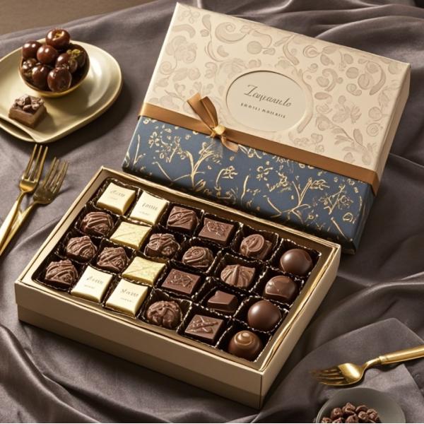 Wholesale Customized Luxury logo Food Grade Chocolate Truffle Kraft Paper