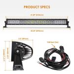 High Intensity 5D IP68 Waterproof 16200lm LED Light Bar , 31.5 inch 180W Combo