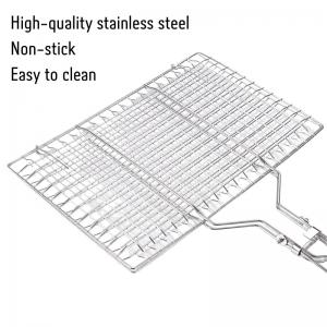 China Multi Purpose 50cm Camping Cooking Set Stainless Steel Barbecue Grill Net factory